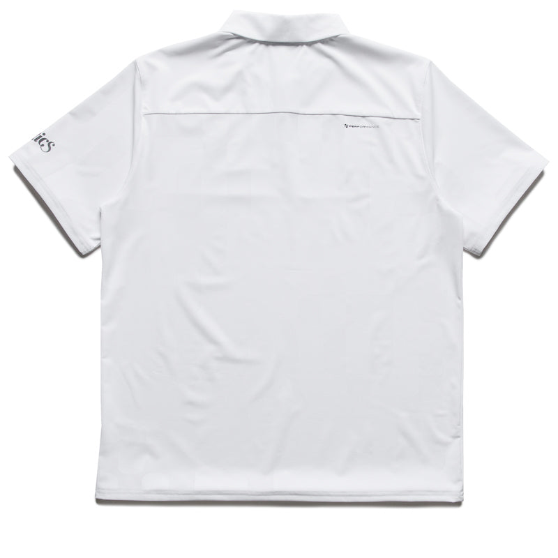 Malbon Golf Performance Mesh Paneled Polo - White