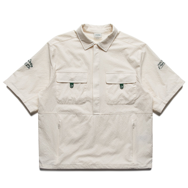 Malbon Golf & Bass Club Seersucker Windshirt - Ivory