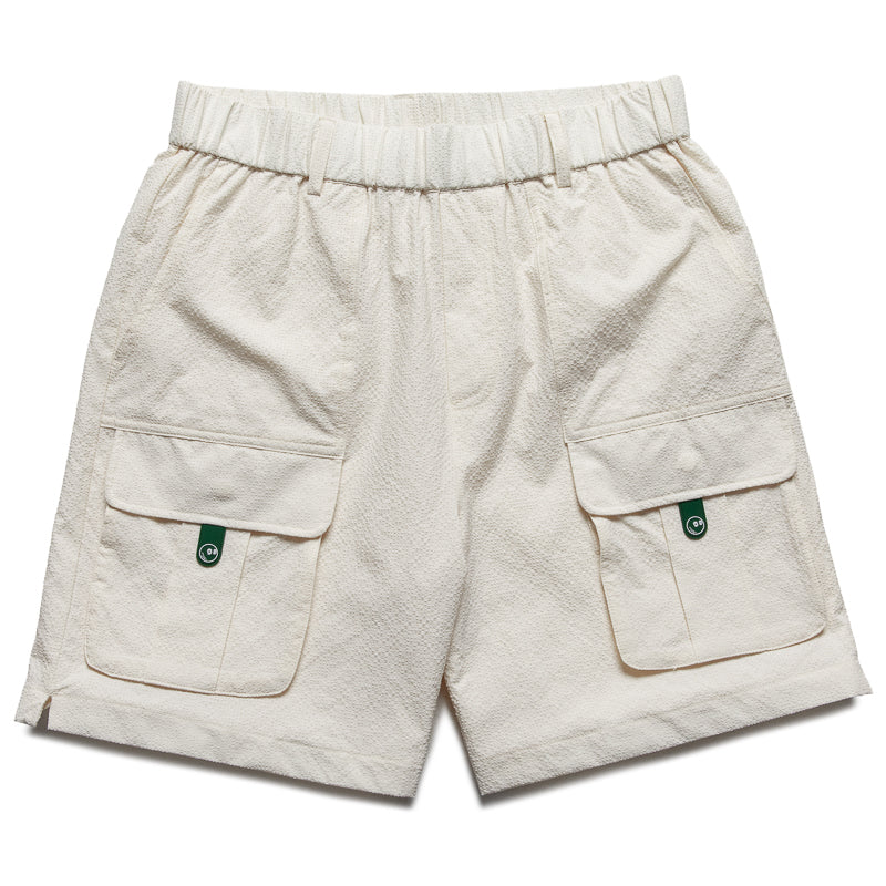 Malbon Golf & Bass Club Seersucker Windshort - Ivory