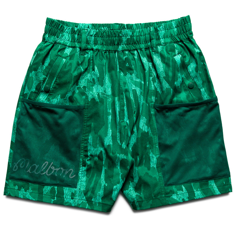 Malbon Golf Mesh Basket Pocket Short - Divot Camo Jungle