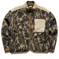 Malbon Golf Tour Divot Sherpa Jacket - Bark Camo