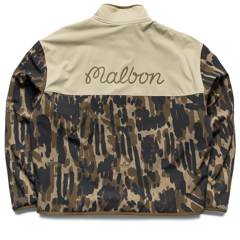 Malbon Golf Tour Divot Sherpa Jacket - Bark Camo