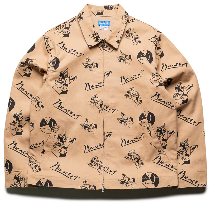 Market Smiley Cubism Work Jacket - Khaki