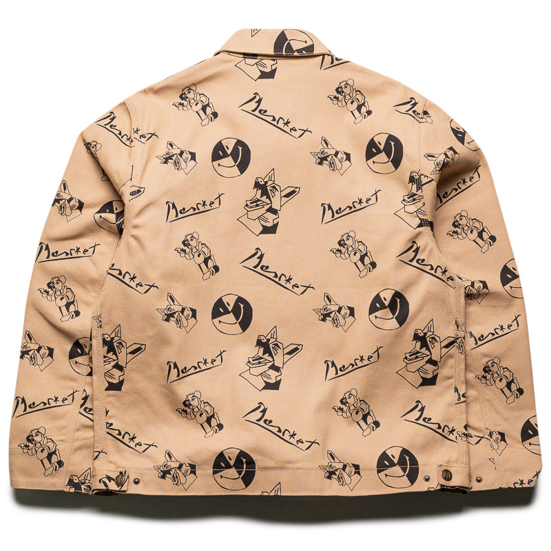Market Smiley Cubism Work Jacket - Khaki