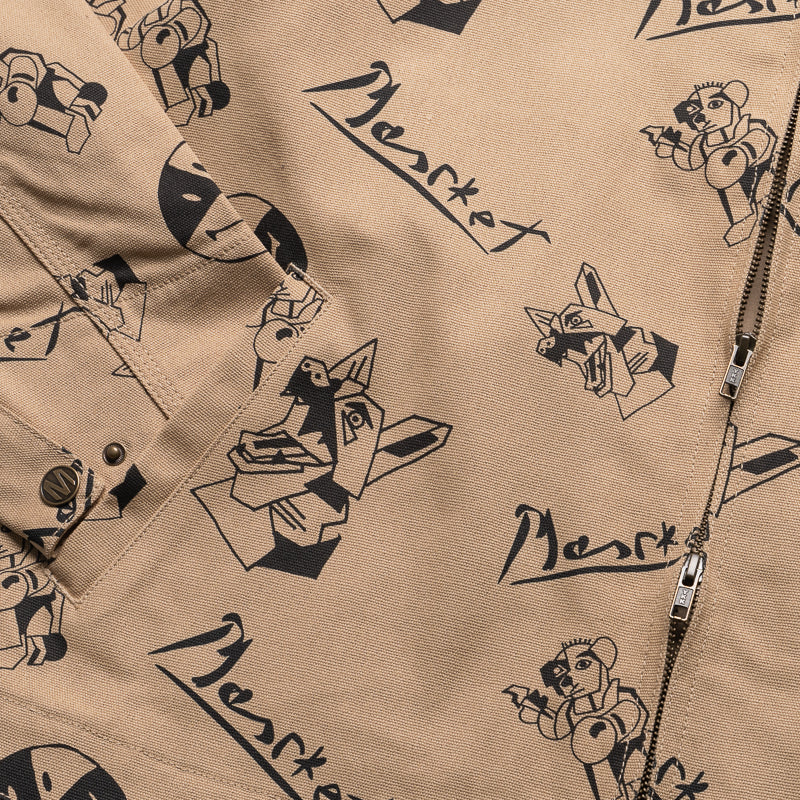 Market Smiley Cubism Work Jacket - Khaki