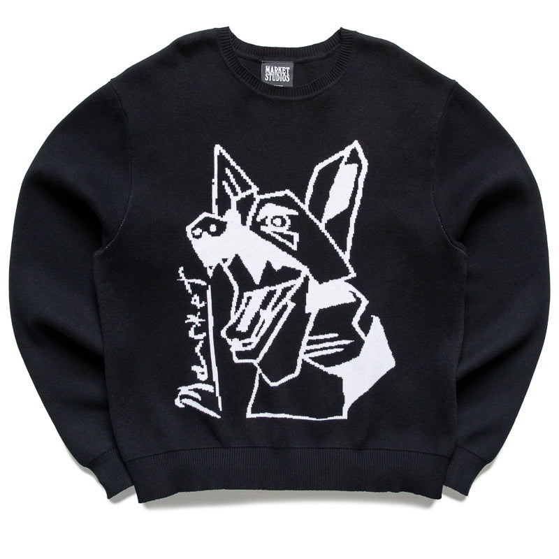 Market Cubism Beware Knit Sweater - Black/White