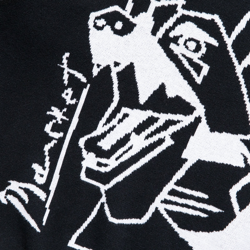 Market Cubism Beware Knit Sweater - Black/White