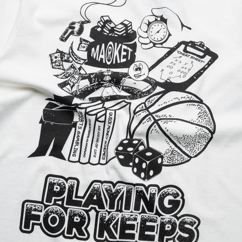 Market Playing For Keeps Tee - White