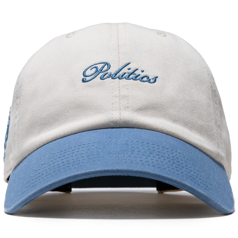 Politics x Mitchell & Ness 1904 Twill Strapback - Cream/Blue