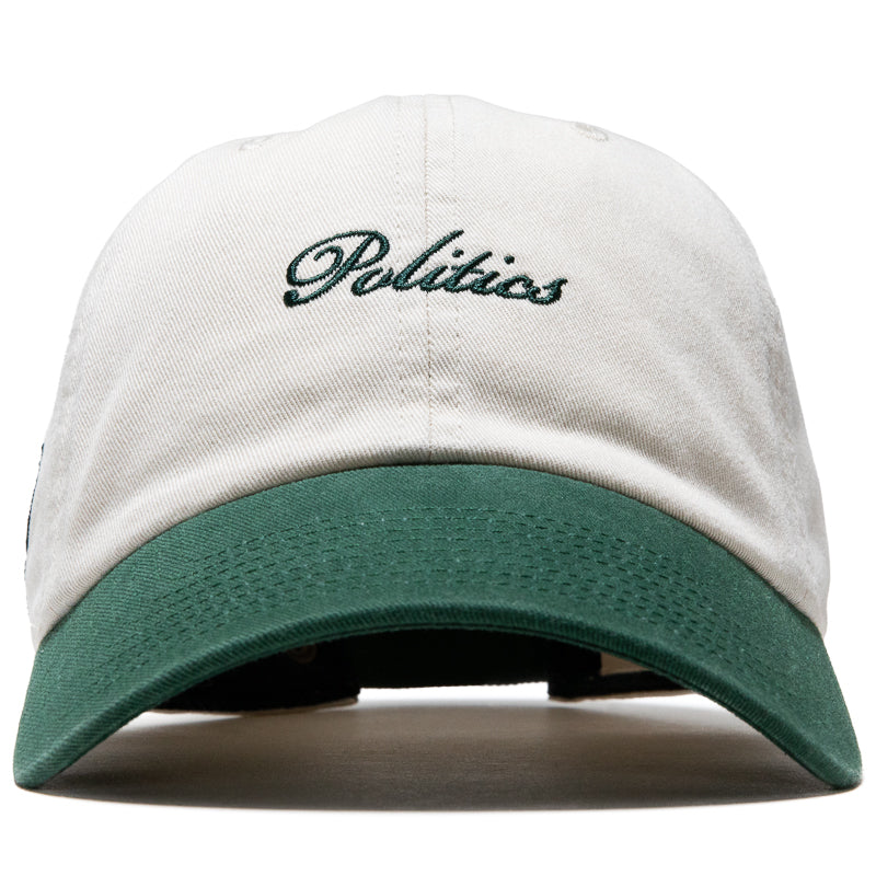 Politics x Mitchell & Ness 1904 Twill Strapback - Cream/Forest