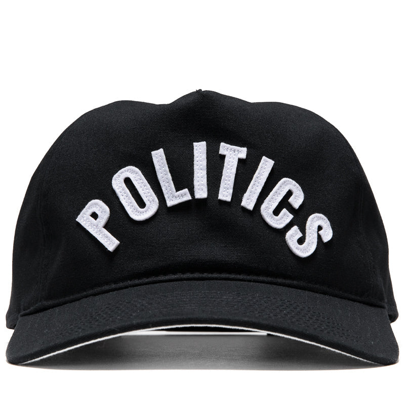 Politics x Mitchell & Ness Pro Pinch Arch Canvas Snapback - Black
