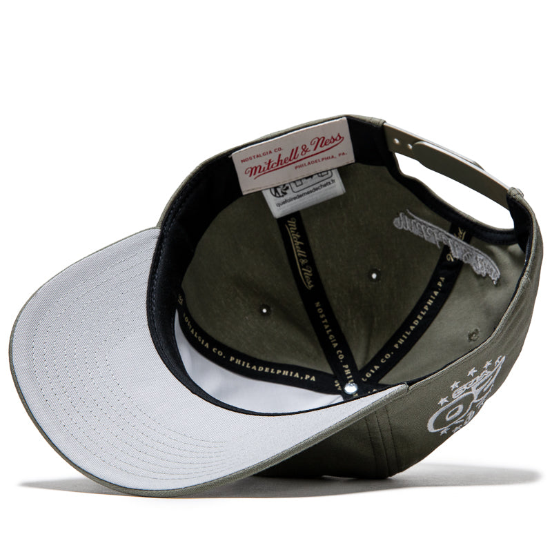 Politics x Mitchell & Ness Pro Pinch Canvas Snapback - Olive