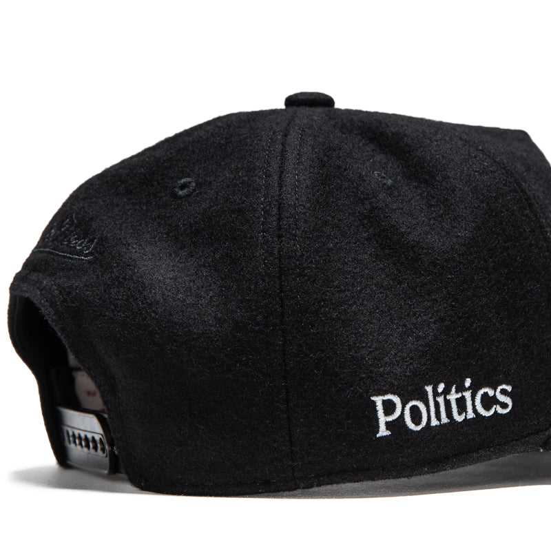 Politics x Mitchell & Ness Pro Pinch Wool Snapback - Black
