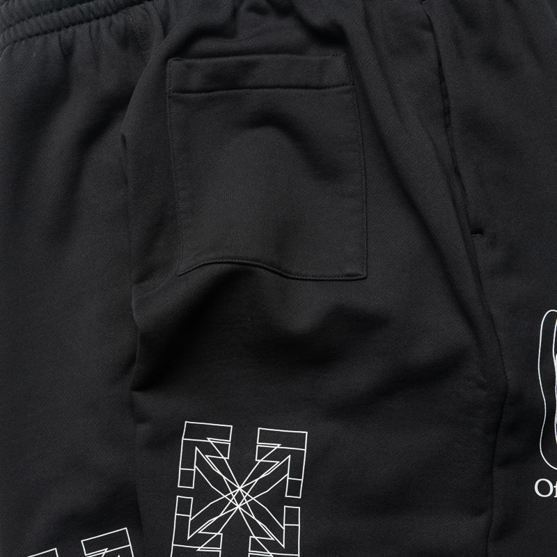 Off-White Big Double Arrow Skate Sweatshorts - Black