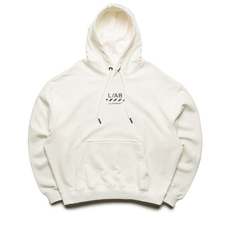 L/AB c/o Off-White Core Diagonal Hoodie - White