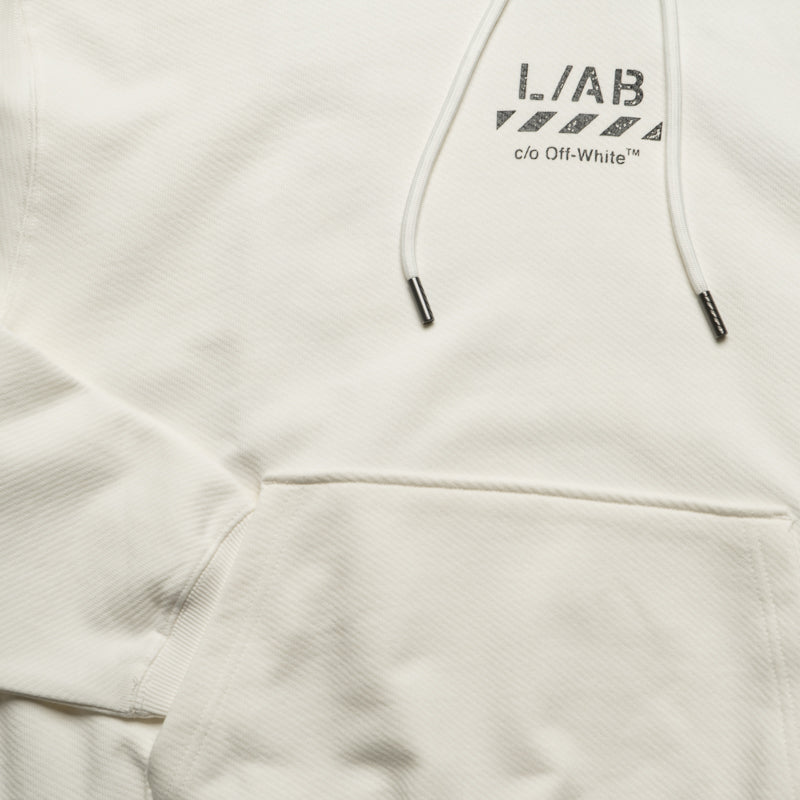 L/AB c/o Off-White Core Diagonal Hoodie - White