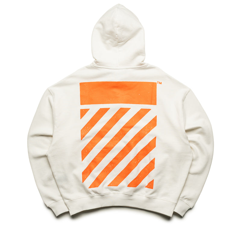 L/AB c/o Off-White Diagonal Hoodie - White/Orange