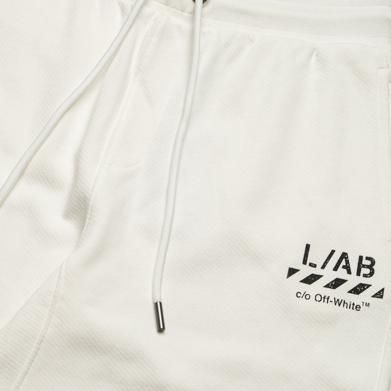 L/AB c/o Off-White Core Diagonal Joggers - White