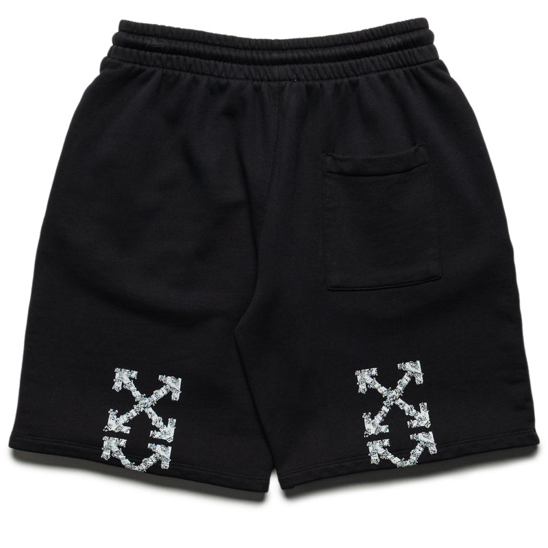 Off-White Heraldic Threshold Arrows Skate Sweatshorts - Black