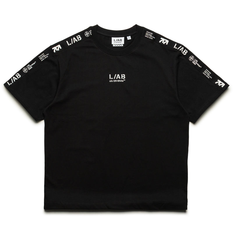 L/AB c/o Off-White Logo Tape Tee - Black