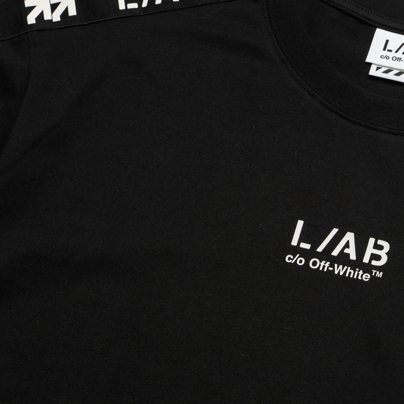 L/AB c/o Off-White Logo Tape Tee - Black