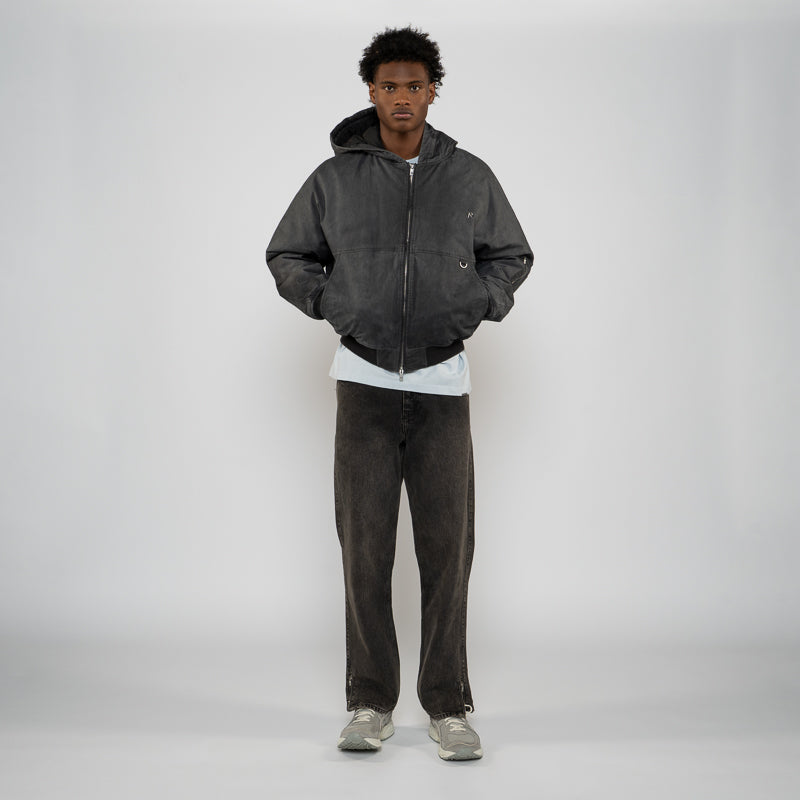 Represent Hooded Bomber - Washed Black