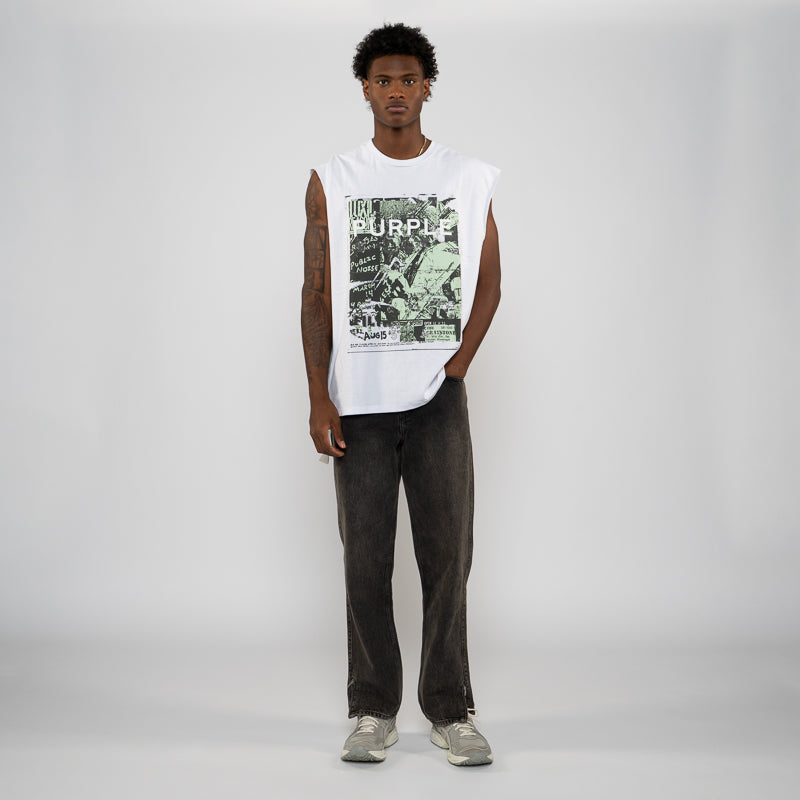 Purple Brand Noise Tank Top - White