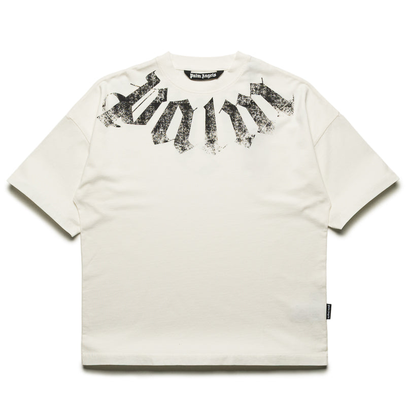 Palm Angels Big Neck Logo Loose Tee - Off White