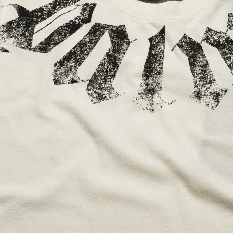 Palm Angels Big Neck Logo Loose Tee - Off White