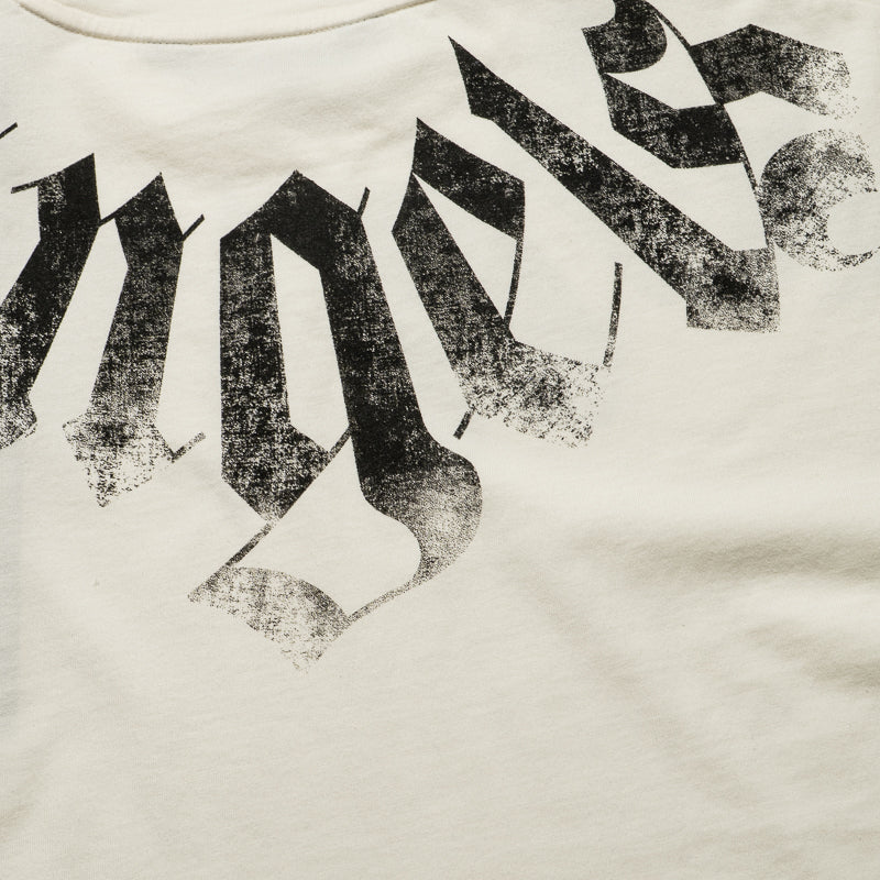 Palm Angels Big Neck Logo Loose Tee - Off White