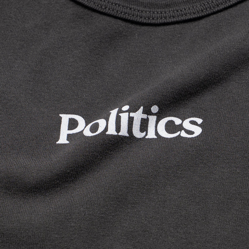 Women's Politics Core Baby Tee - Vintage Black