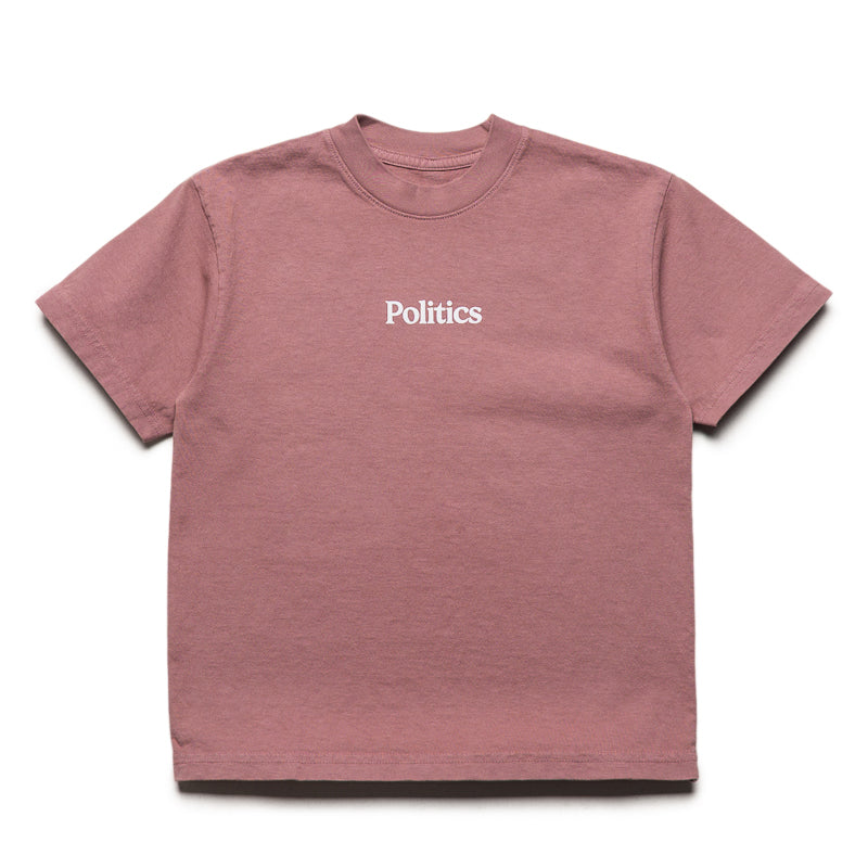 Kids Politics Serif Logo Tee - Mauve