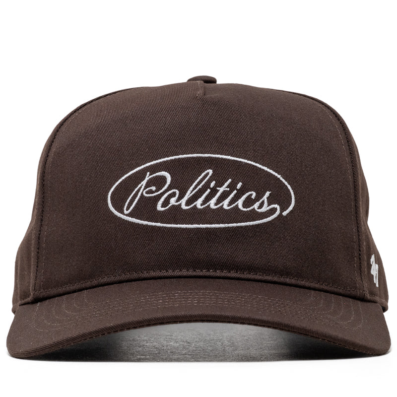 Politics x '47 Alternate Script Logo Hitch Snapback - Brown