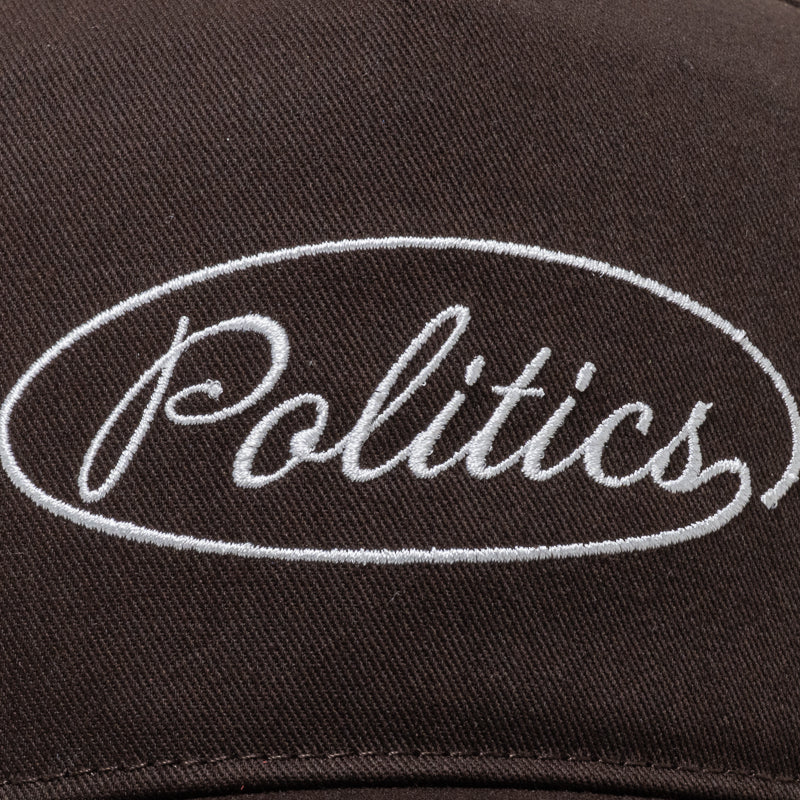 Politics x '47 Alternate Script Logo Hitch Snapback - Brown