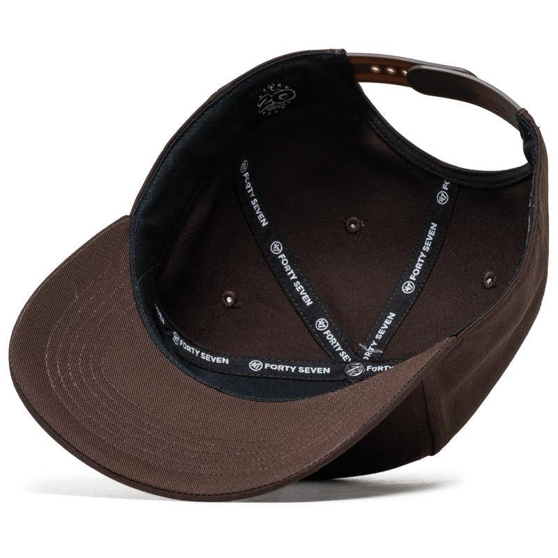 Politics x '47 Alternate Script Logo Hitch Snapback - Brown