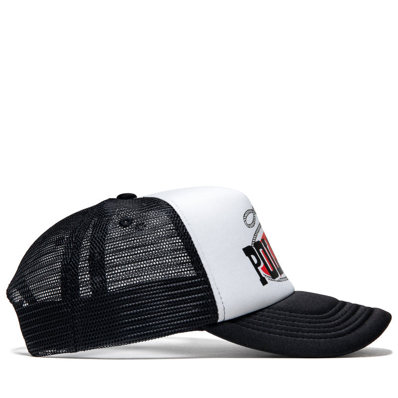 Politics Lasso Trucker Hat - Black/White