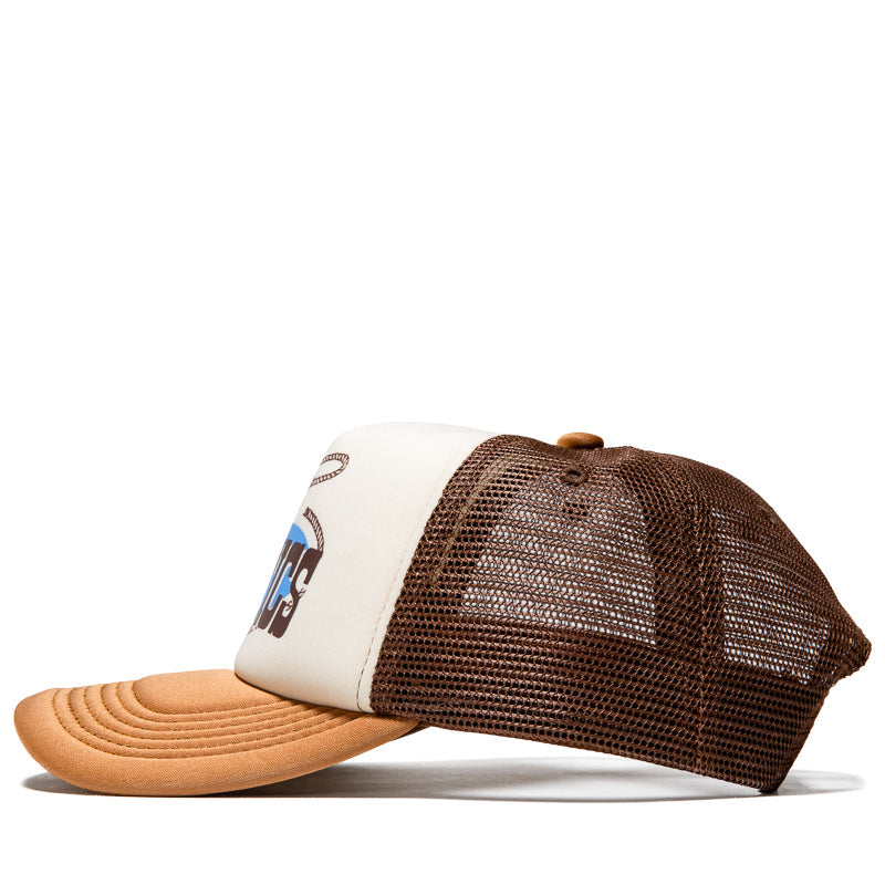 Politics Lasso Trucker Hat - Brown/Cream