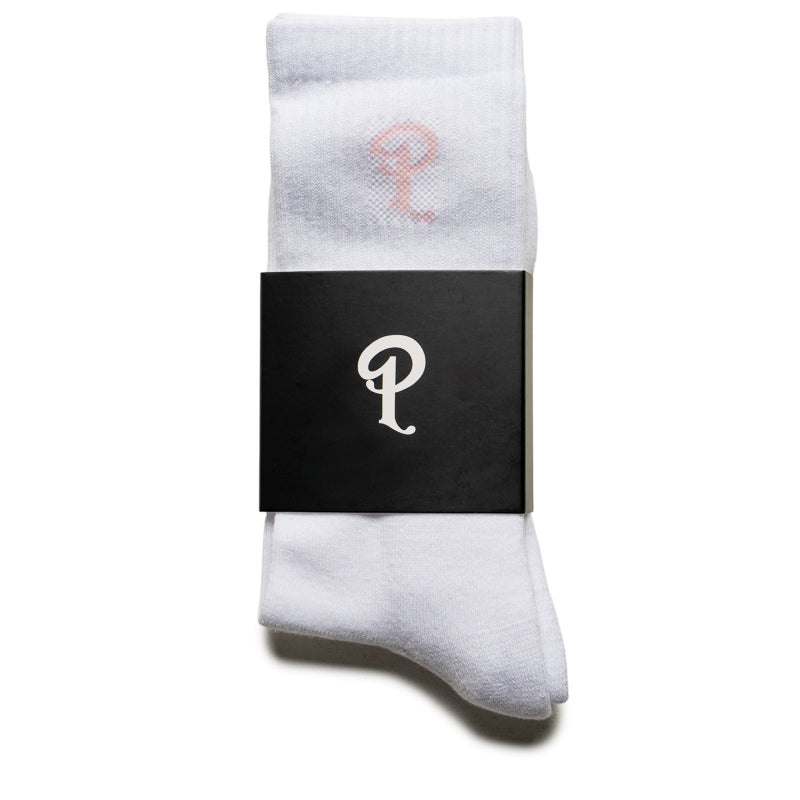 Politics Workout P Logo Socks - White/Pink