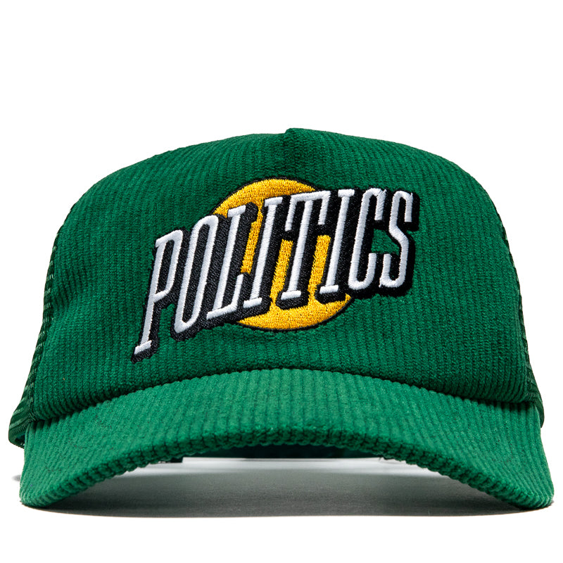 Politics Rise Corduroy Trucker Hat - Green