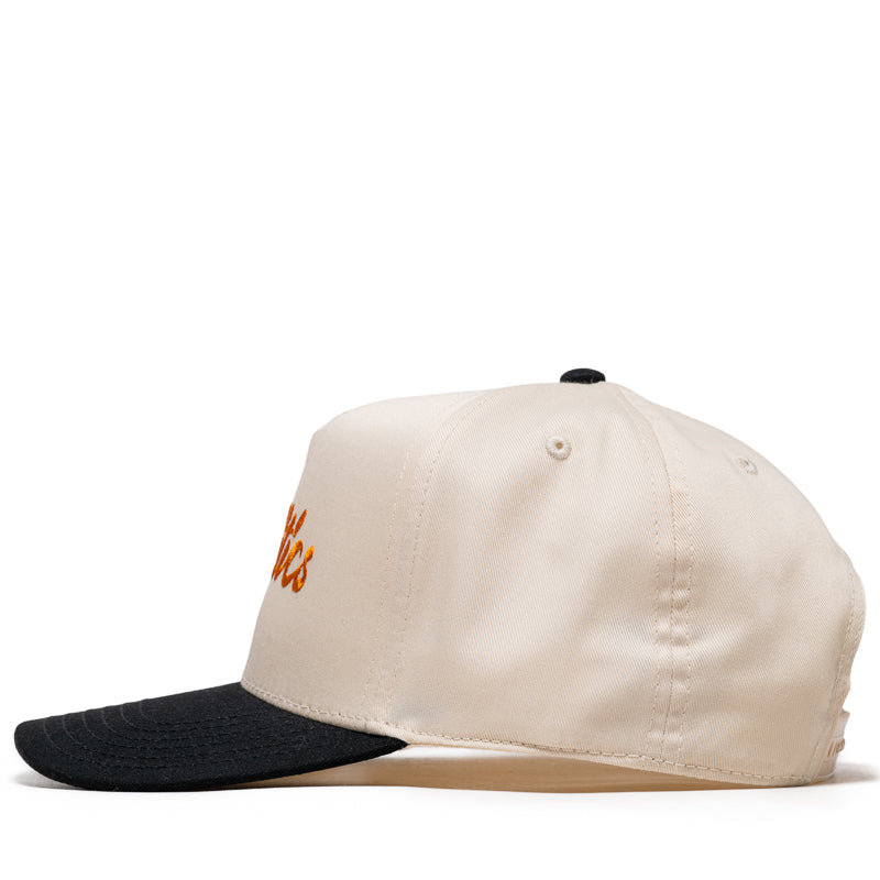 Politics Script A-Frame Snapback - Cream/Burnt Orange