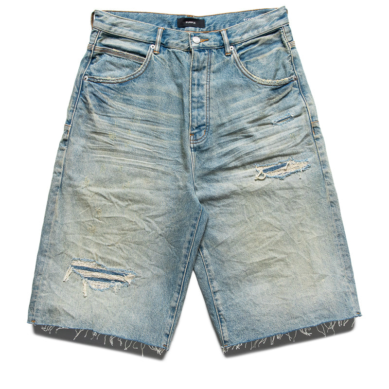 Purple Brand Antique Tinted Denim Shorts - Light Indigo