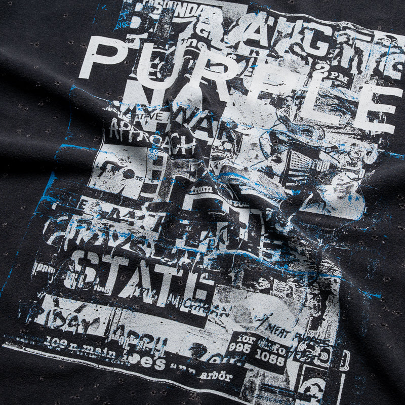 Purple Brand Collage Tee - Black