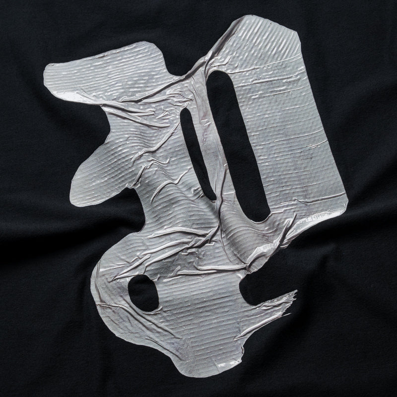 Purple Brand Taped Gothic P Tee - Black