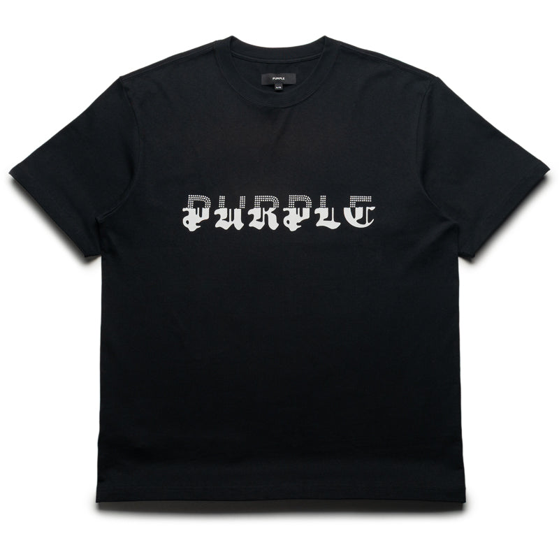 Purple Brand Split Wordmark Tee - Black