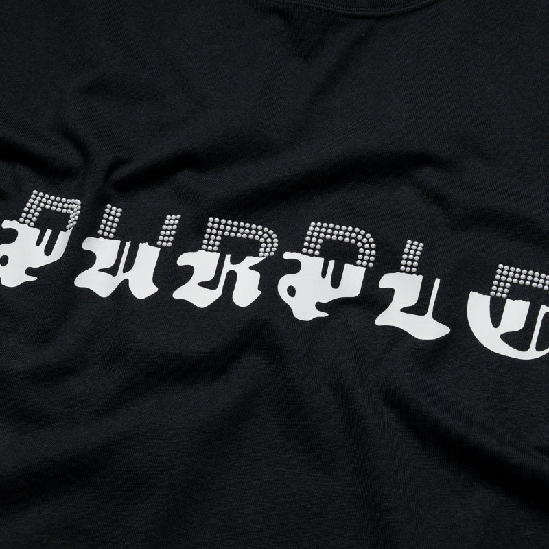 Purple Brand Split Wordmark Tee - Black