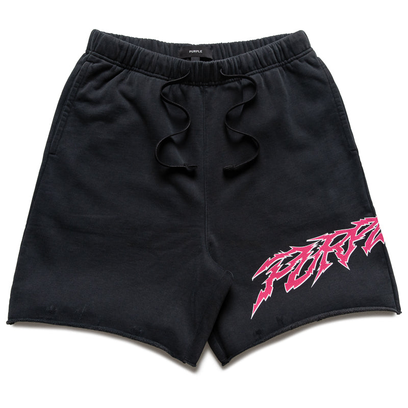 Purple Brand Slasher Shorts - Black