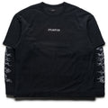 Purple Brand Sequin Flame L/S Tee - Black