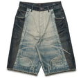 Purple Brand Upside Down Denim Shorts - Light Indigo/Mid Indigo