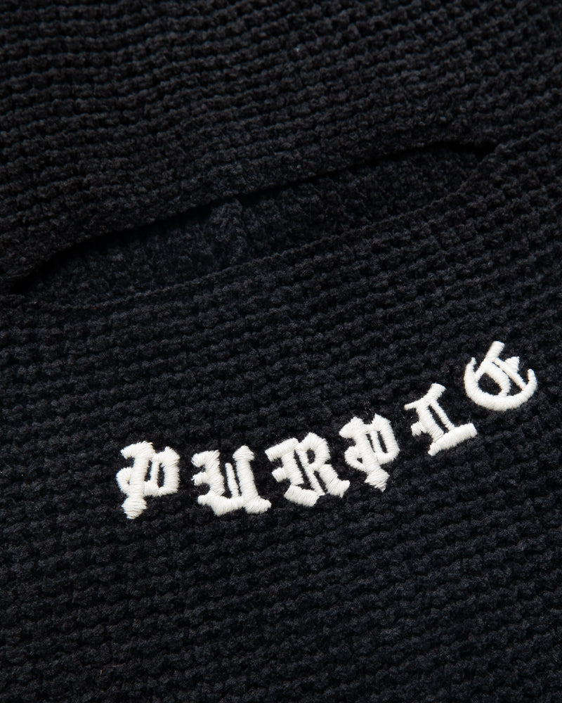 Purple Brand Chenille Balaclava - Black
