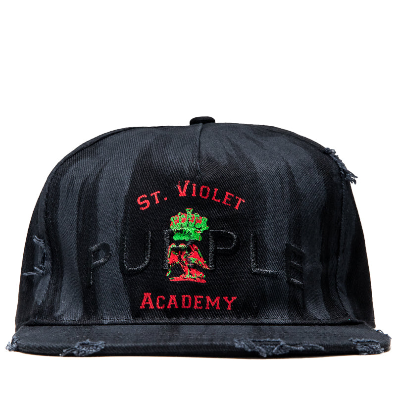 Purple Brand St. Violet Distressed Strapback - Black